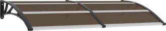vidaXL Marquesina De Puerta Pc Negro 200x100 Cm Vidaxl