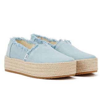 Toms Gewassen Denim Valcia Pastelblauw Vrouwen Espadrilles