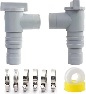OEM Robinet D Arr&ecirc;t Piscine - Raccord Vanne 32 Mm - Pour Piscines Hors Sol - 2 Pi&egrave;ces