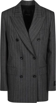 Pinko New Guinea Jacket - Dames - Blazers - Grijs - S - Leer - Jassen