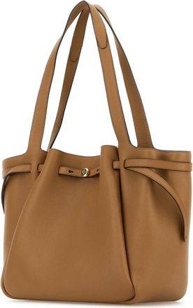 Tory Burch Womens Romy Tote Camel Body Cow Leather