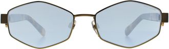 Marc Jacobs Oval Womens Gold Havana Blue 496/S Metal - One Size