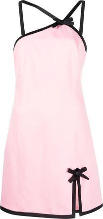 Msgm contrast-trim minidress - women - Polyester/Viscose - 38 - Pink