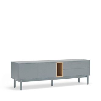 Teulat Mueble de tv 2 puertas 2 cajones de 180 cm gris perla