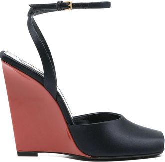 Saint Laurent 115mm La Scandale Wedge Sandals