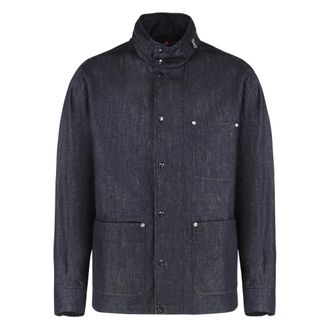 Moncler Light Jackets, male, Blue, Size: 3XL Chesery Field Jacket
