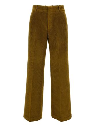 Cellar Door Ribfluwelen straight broek - Groen