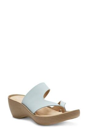 Eastland Laurel Leather Platform Wedge Sandal in Powder Blu at Nordstrom Rack, Size 10