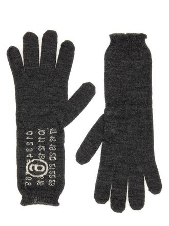 Maison Margiela Virgin Wool Gloves - Gray