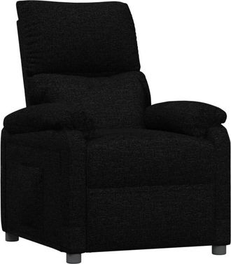 vidaXL Sillón reclinable de tela negro vidaXL