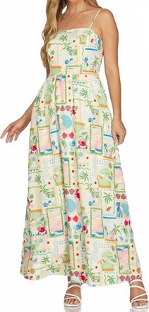 She + Sky By The Sea Maxi Dress In Pink Mint