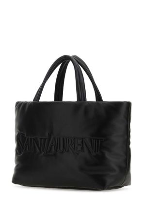 Saint Laurent Mens Black Nappa Leather Saint Laurent Shopping Bag Nero Borse A Mano