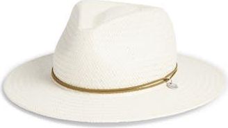 Rag & Bone Packable Woven Straw Fedora in Ivory at Nordstrom Rack, Size Large