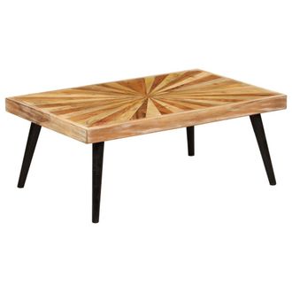 vidaXL Mesa De Centro De Madera De Mango Maciza 90x55x36 Cm Vidaxl