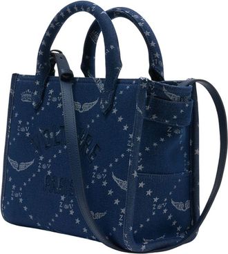 Zadig&Voltaire Womens Angel Xs Tote Navy Cotton
