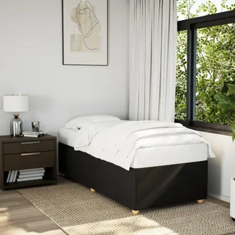 vidaXL Giroletto Senza Materasso Nero 80x200 Cm Tessuto - Vidaxl