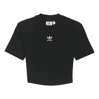 adidas (WMNS) adidas Adicolor Essentials Rib Cropped T-Shirt Asia Sizing Black HF3395