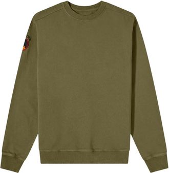 maharishi Vintage Panther Patch Crew Sweat - Heren - Sweatshirts - Groen - S - Hoodies & sweatvesten