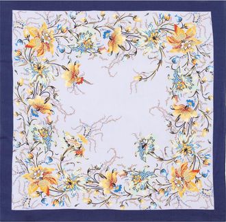 Saachi Bloom Border Square Scarf in Black/White at Nordstrom Rack