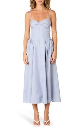 Nia Destene Stripe Sundress in Slate Blue at Nordstrom, Size X-Small