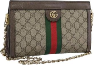 Gucci Pre-owned Vintage Schoudertas - Dames - Vintage Schoudertas - Bruin - ONE Size - Leer - Vintage