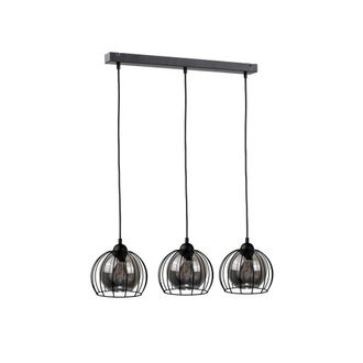 Netlighting Solo Bar Pendant Ceiling Light Black 60cm 3x E27