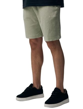 Genti korte joggingsbroek groen effen