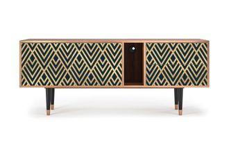 StoryZ Mueble de TV azul 2 cajones y 2 puertas L 170 cm