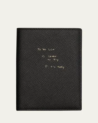 Smythson x Thomas Lelu To Do List Panama Leather Passport Cover