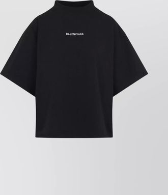 Balenciaga cropped crewneck jersey t-shirt