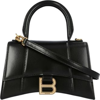 Balenciaga Hourglass XS Handtas - Dames - Handtassen - Zwart - ONE Size - Leer - Tassen
