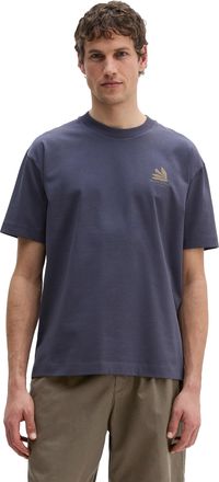 Marc O'Polo T-Shirt MARC OPOLO, Herren, Gr. XXL, waikawa blau, Jersey, Obermaterial: 100% Baumwolle, loose fit, Rundhals, Shirts T-Shirt, loose fit mit R&uuml;ckenprin