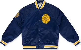 Aim&eacute; Leon Dore BLUE NEW BALANCE SATIN TEAM TRACK JACKET