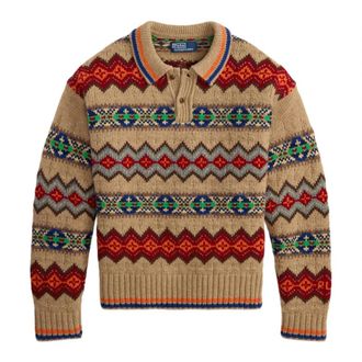Polo Ralph Lauren Fair Isle trui met polokraag van wolmix - Heren - Ronde hals truien - Veelkleurig - S - Wol - Truien & Vesten