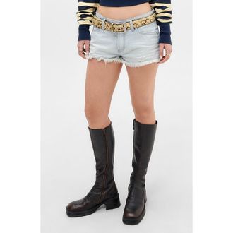 BDG Minnie Distressed Denim Cutoff Shorts in Bleach at Nordstrom, Size 25 32