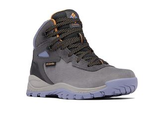 Columbia Newton Ridge BC Nubuck Womens Climbing Shoes Dark Grey/Canyon Sun : 10.5 B - Medium, Leather/Rubber/Suede
