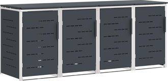 vidaXL Almacenamiento De Contenedor Con Ruedas For 4 Bins 240l Vidaxl