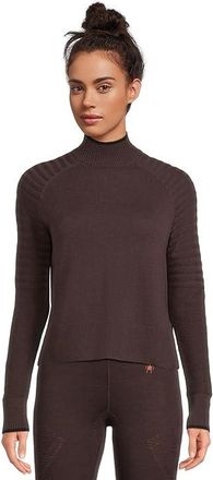 Smartwool Edgewood Mock Neck Sweater Womens Sweater Mink Heather : XS, Nylon/Polyester