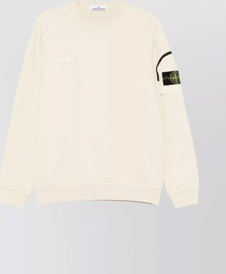 Stone Island badge application crewneck sweatshirt