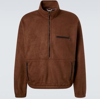 Auralee Pullover in pile di seta con zip