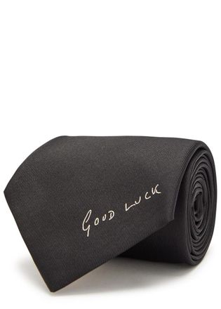 Paul Smith Good Luck Silk-twill tie - Black - One Size