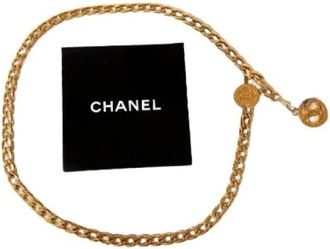 Chanel Pre-owned Vintage Metalen Riem - Dames - Vintage Accessoires - Geel - ONE Size - Vintage