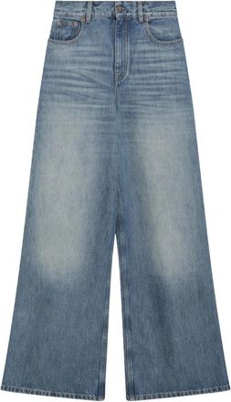 Chlo&eacute; Wide Jeans - Dames - Loose Fit Jeans - Blauw - W27 - Jeans