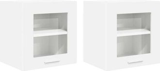 vidaXL Hanging Cabinet with Storage Riga 2 pcs White 40 x 31 x 40 cm vidaXL