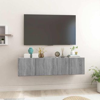 vidaXL Vidaxl - Muebles Para Tv Colgantes 2 Uds Madera Gris Sonoma 60x30x30 Cm