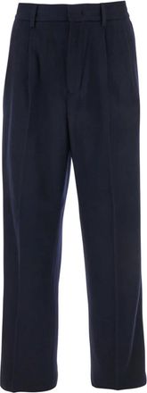 Emporio Armani Wollen Broek - Heren - Straight fit broeken - Blauw - XS - Wol - Broeken