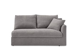 Castlery Agnes Right Arm Queen Sleeper Sofa, Ash, Removable Covers, Machine Washable for Women