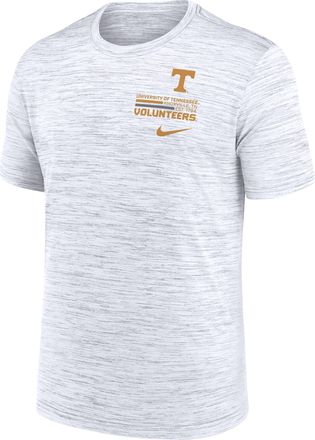 Nike Tennessee Campus Chest Stack Velocity Nike Mens Dri-FIT College T-Shirt in White | NKPQ10AUTN-72A