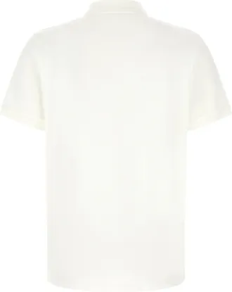 Moncler Logo-Patch Piqu&eacute; Cotton Polo Shirt - White