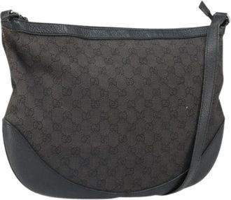 Gucci Pre-owned Canvas Crossbody Tas - Dames - Vintage Schoudertas - Zwart - ONE Size - Vintage